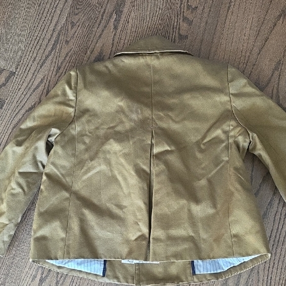 J. Crew Womens Cropped Pea Coat Vintage Unworn 10 Khaki British Millerain Co. - Picture 5 of 5